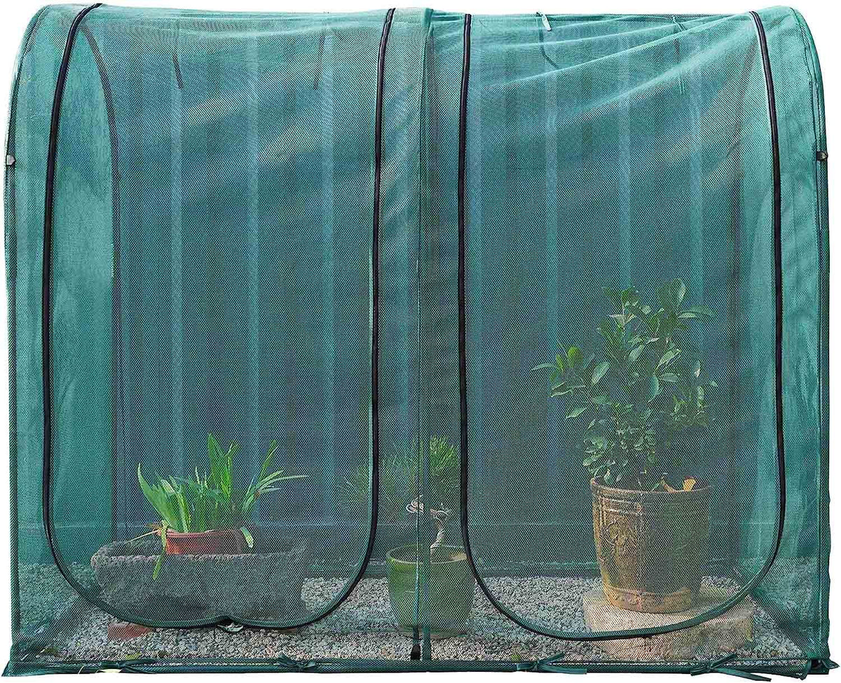 Porayhut large tunnel cover assembly for quick setup and plant protection.