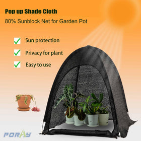 Porayhut pop-up sunshade 2-pack ready to use over seedlings for shade