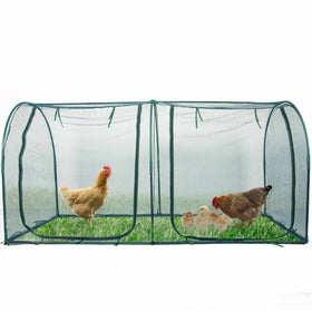 Porayhut portable chicken run walk-in coop shown with easy assembly and secure enclosure.
