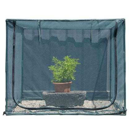 Porayhut square netting cover front view protects crops from birds