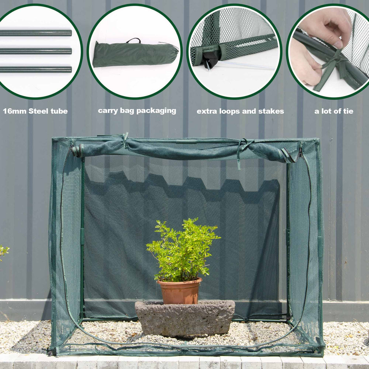 Porayhut square netting cover open-door design for easy access