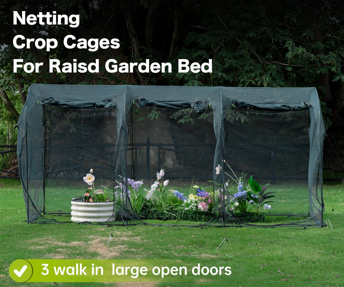 Porayhut UV-stable garden net protects crops from sun and weather.