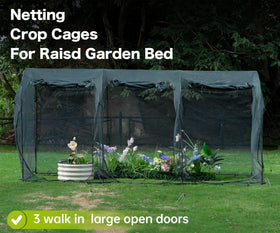 Porayhut UV-stable garden net protects crops from sun and weather.