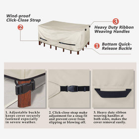 Porch Shield adjustable click-close straps secure a snug fit