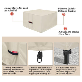 Porch Shield adjustable hem cord ensures a snug fit for square pits