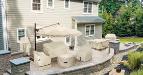 Porch Shield large air vents reduce internal condensation for a drier pit area.