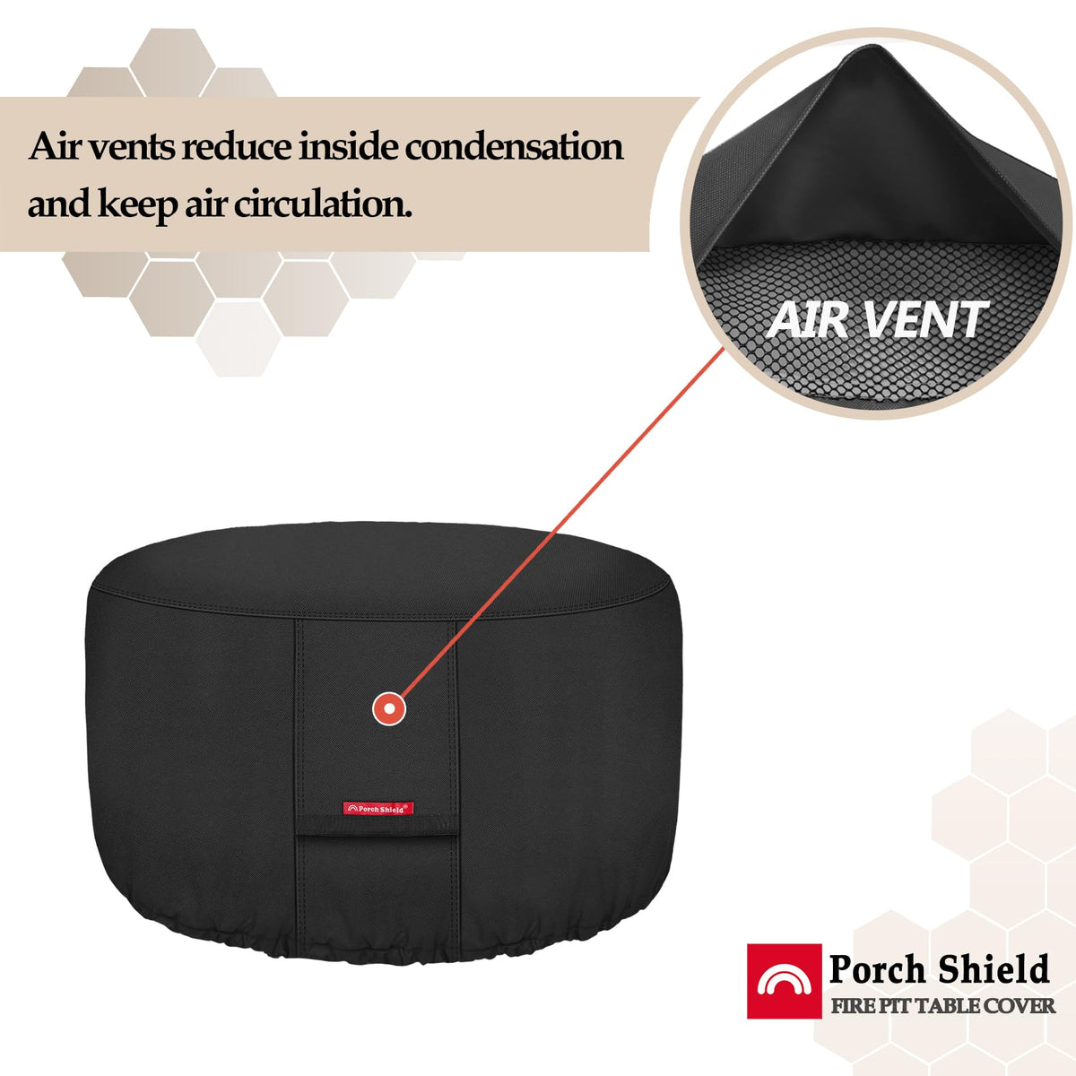 Integrated air vents reduce internal fog for outdoor pits