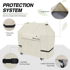 Porch Shield large air vents prevent internal moisture buildup