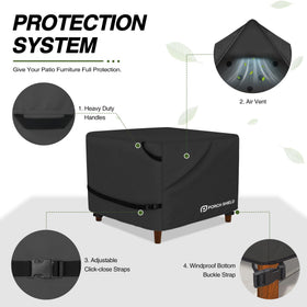 Porch Shield air-vents promote airflow and reduce internal condensation.