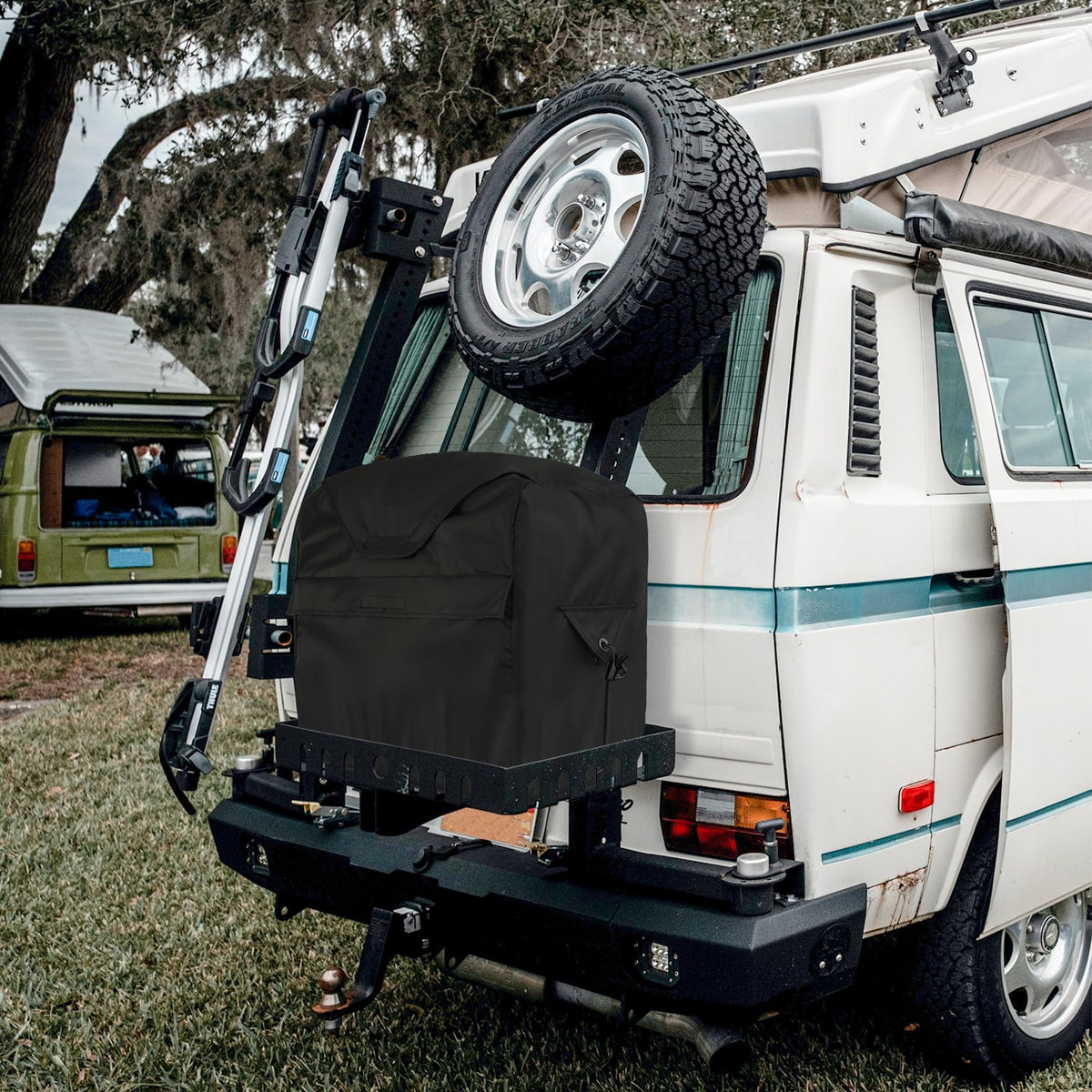 Porch Shield bottom elastic closure ensures a snug, wind-resistant seal.