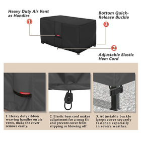 Porch Shield deck box protector keeps stored accessories organized and protected.