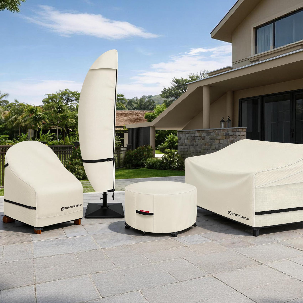 Porch Shield double-stitched seams demonstrate durability against weather and wear.
