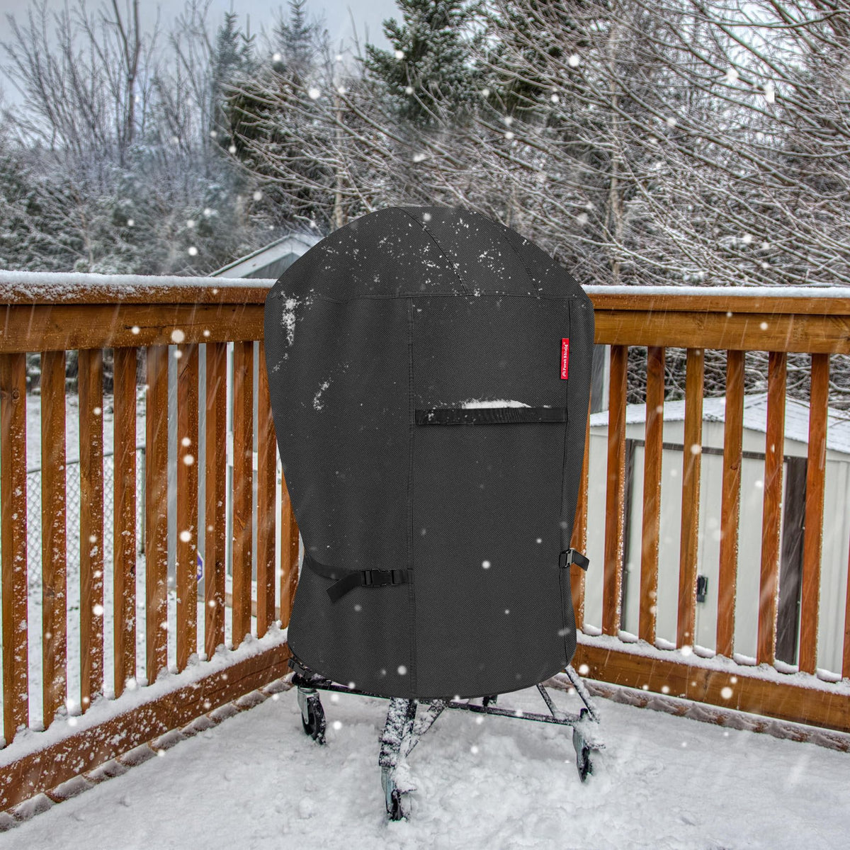 Porch Shield durable seams and UV treatment resist sun, rain, snow, and dust.
