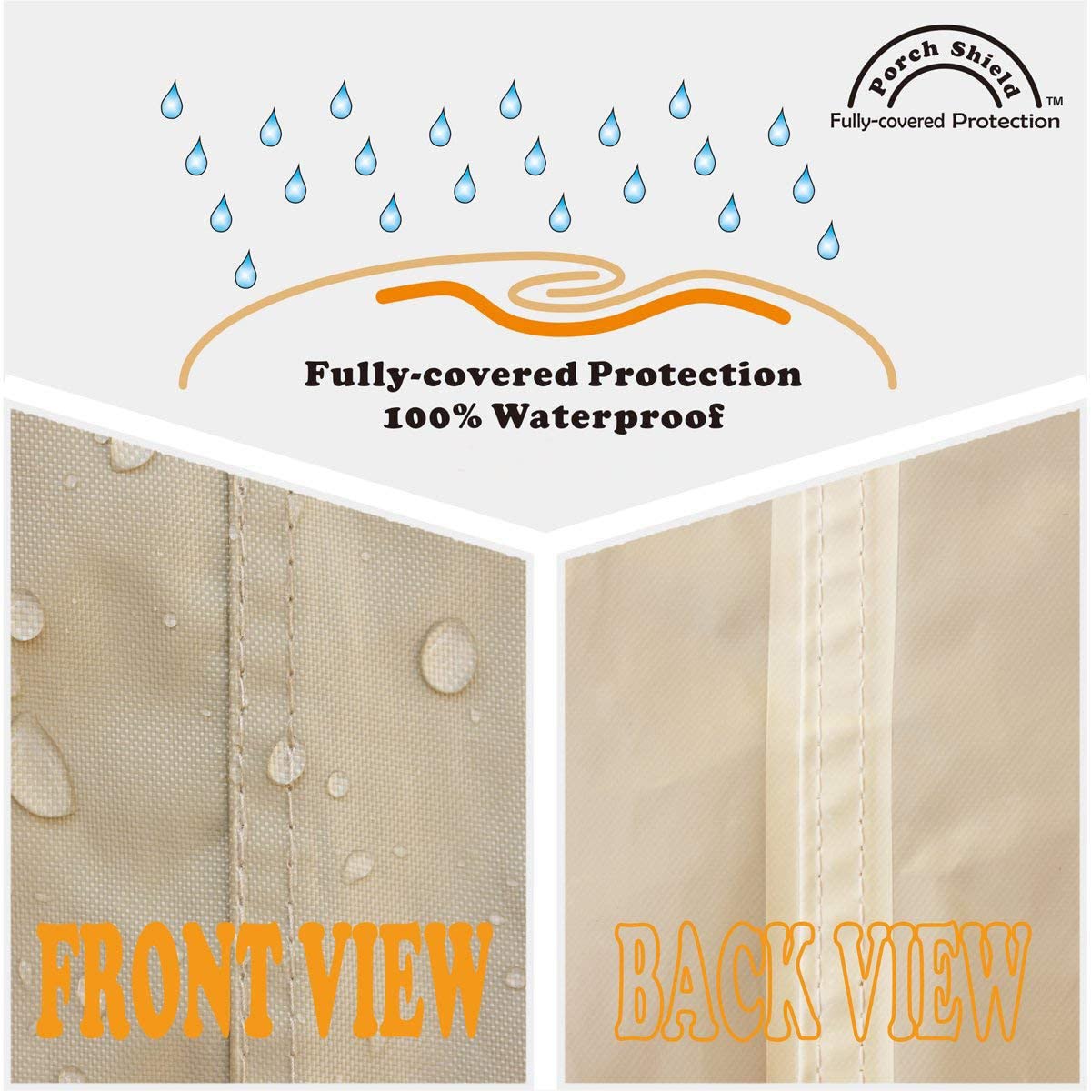 Porch Shield easy-install velcro shows quick setup and removal for convenience.