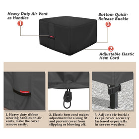 Porch Shield elastic hem cord ensures a snug fit against wind