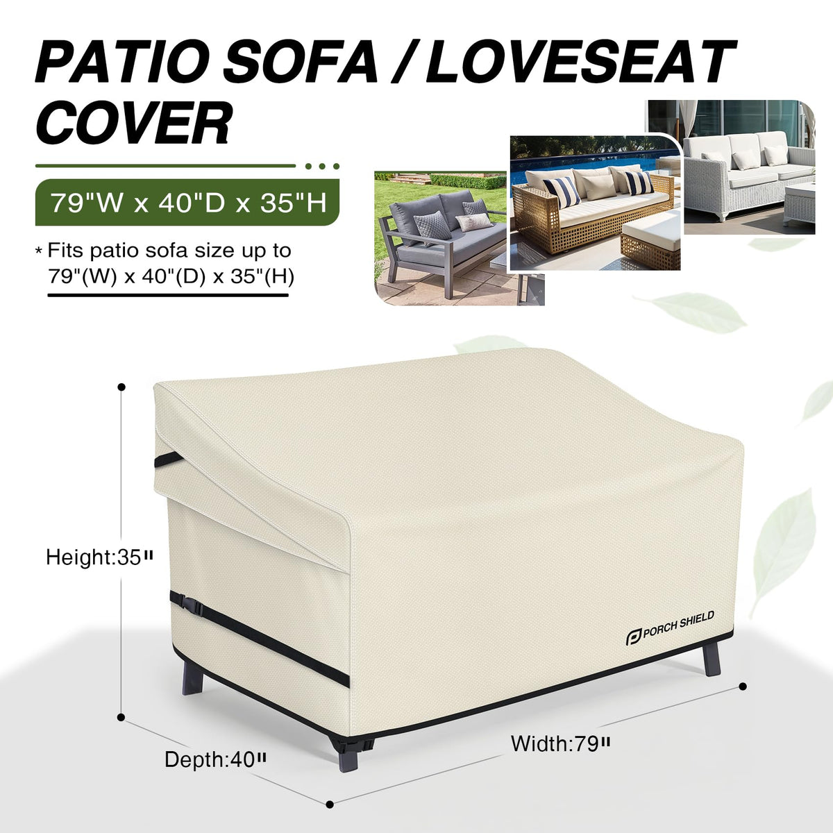 Porch Shield fabric texture close-up shows fade-resistant 600D polyester