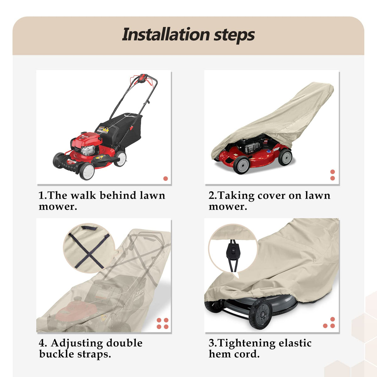 Porch Shield fits push walk-behind mowers for protection.