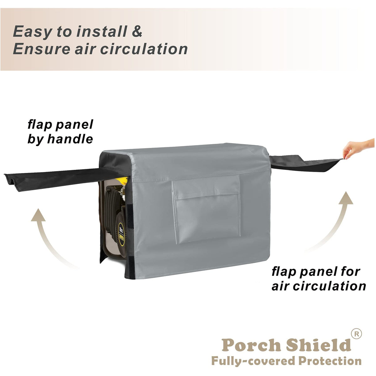 Porch Shield easy-install-velcro allows quick setup and removal.