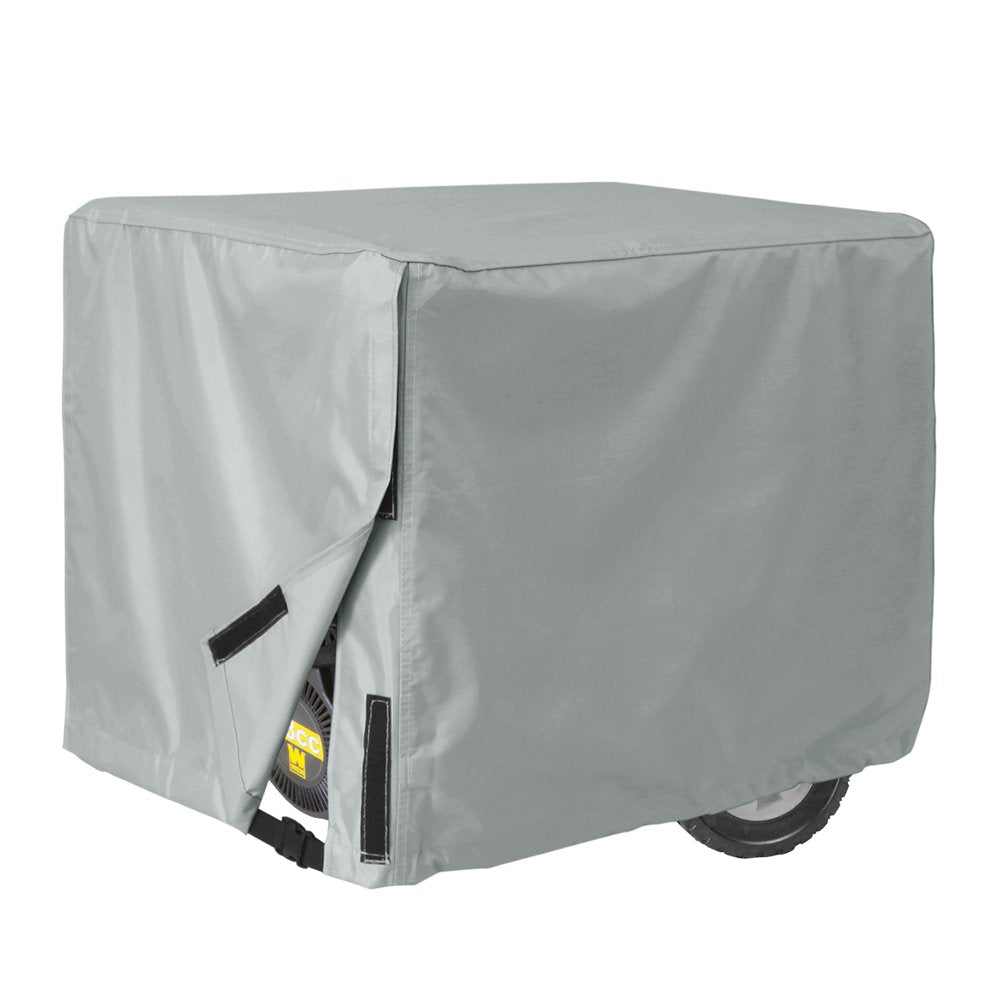 Porch Shield generator cover front view provides durable weather protection.