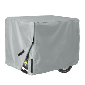 Porch Shield generator cover front view provides durable weather protection.