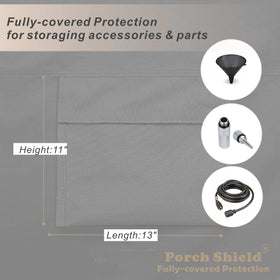 Porch Shield ventilated-design preserves airflow while protecting the generator.