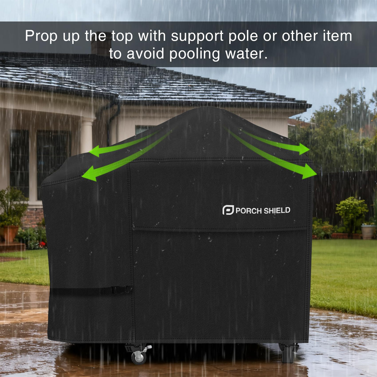 Porch Shield griddle cover air vents prevent interior condensation