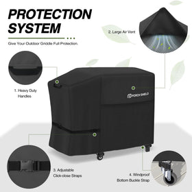 Porch Shield griddle cover sealed seams boost durability against sun and wind