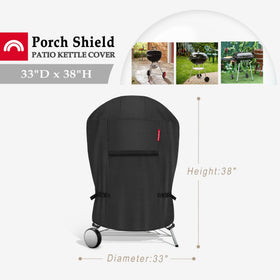 Porch Shield fabric closeup shows 600D waterproof material with UV resistance.