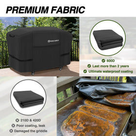 Porch Shield large-air-vents reduce condensation for a drier grill