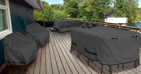 Porch Shield large air vents reduce condensation for a drier look.