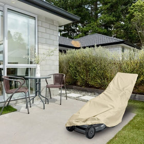 Porch Shield light tan cover blends with outdoor spaces.