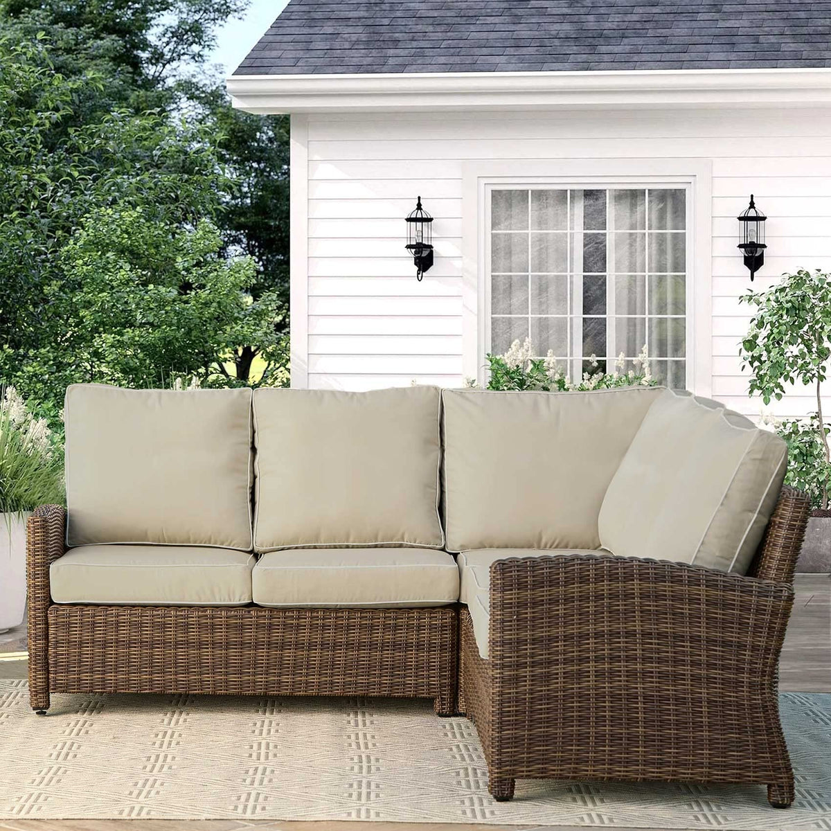 Porch Shield cushion slipcover sized 24x24x4 fits standard deep-seat cushions.