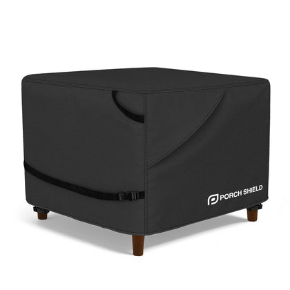 Porch Shield patio ottoman cover snug fit for 18-inch square outdoor furniture