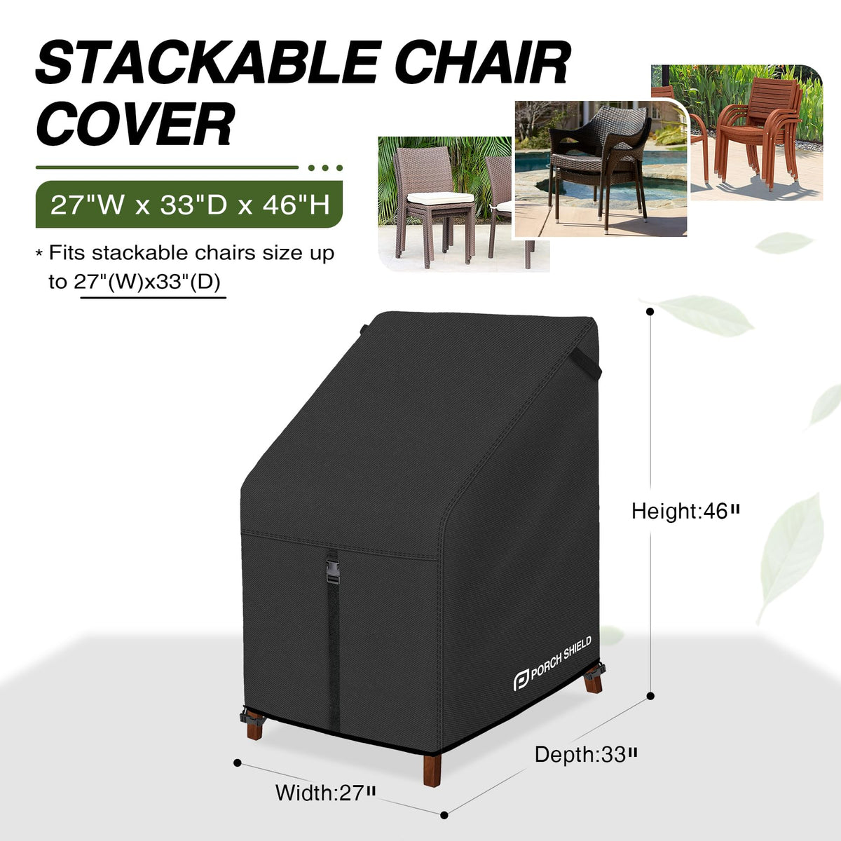 Porch Shield cover showing reinforced seams for durability