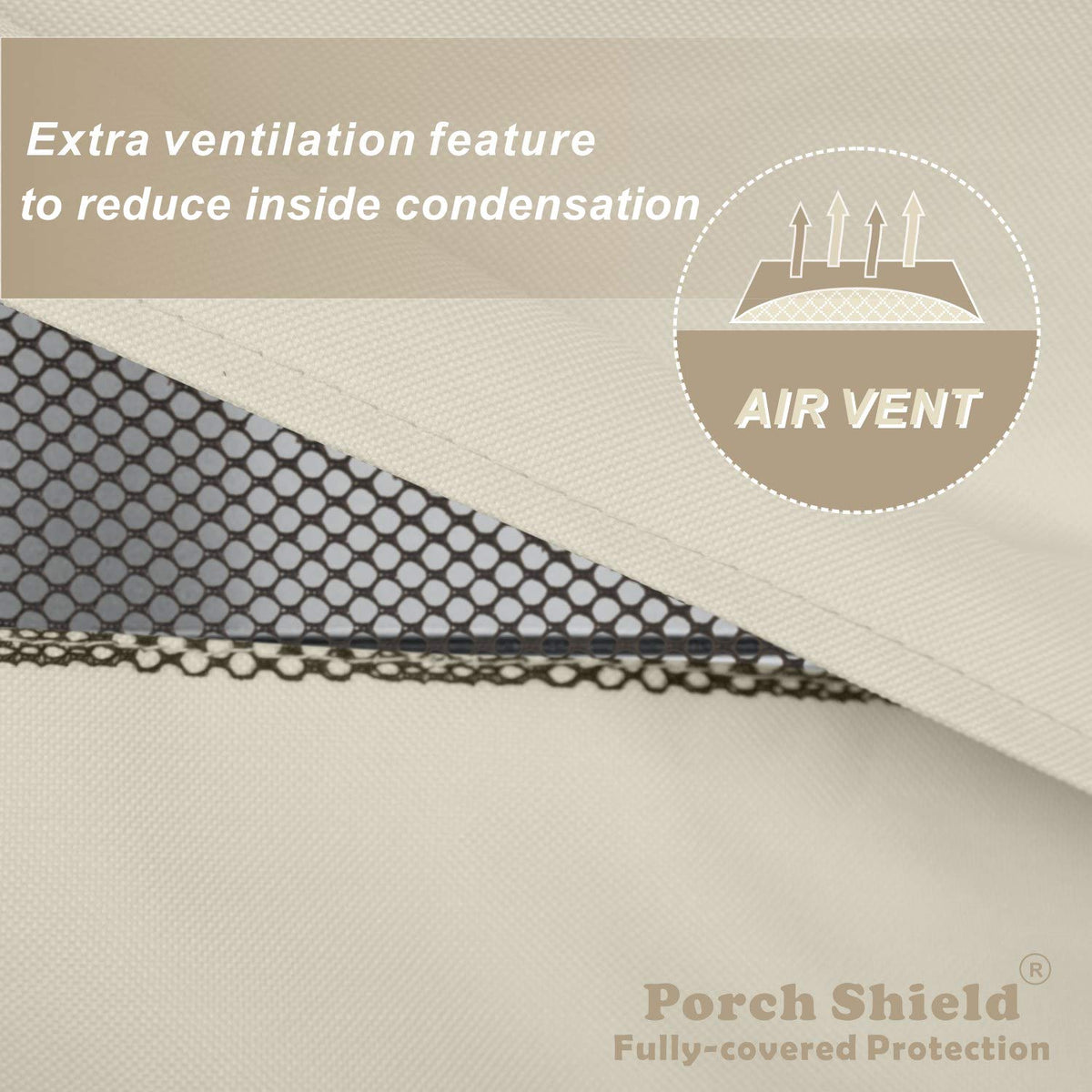 600D polyester material used by Porch Shield for durable protection