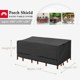 Porch Shield side view demonstrates a secure, wind-resistant fit.