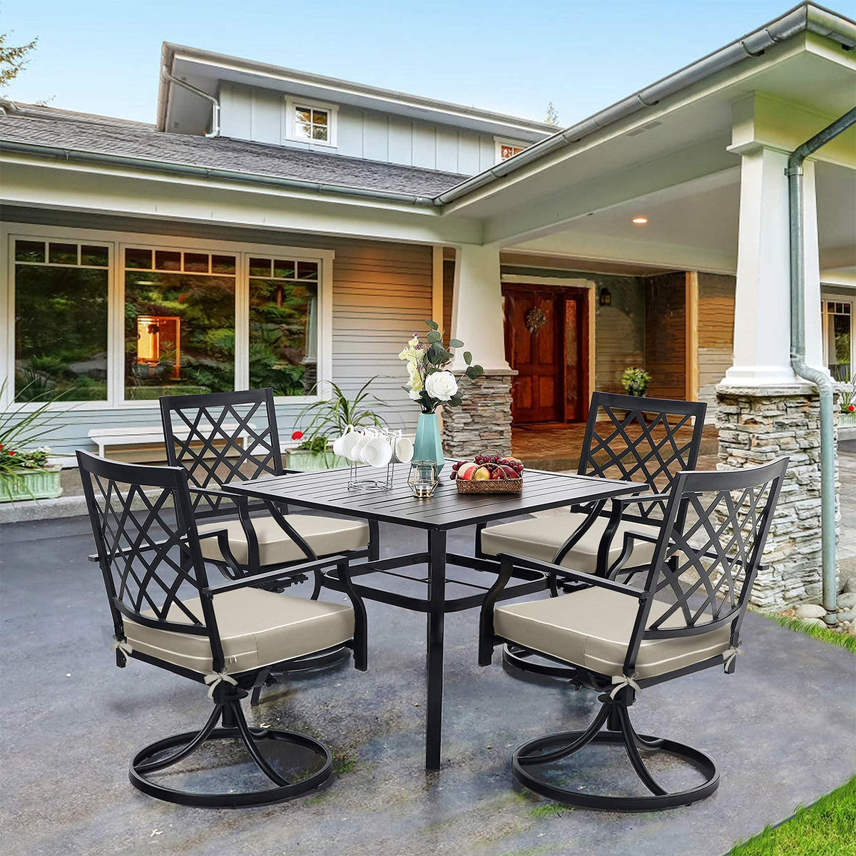Porch Shield piping preserves shape for a neat, durable finish.
