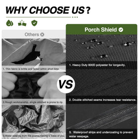 Porch Shield side-pocket for storing small tools and accessories