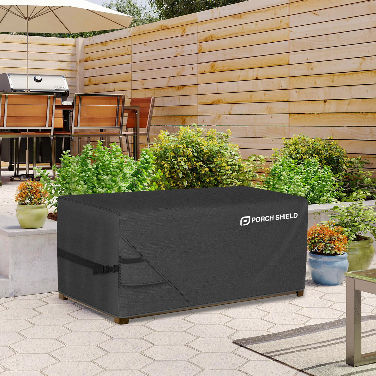 Porch Shield size 62x29x28 fits rectangular garden boxes securely