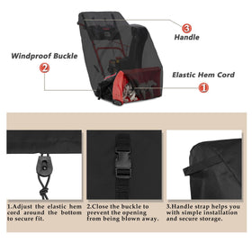 Porch Shield snow blower cover rear vent reduces condensation