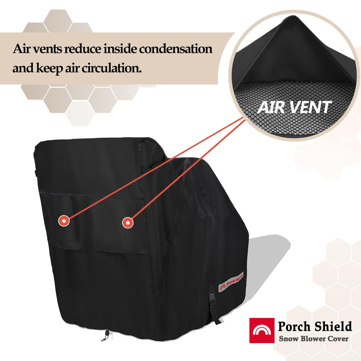 Porch Shield snow blower cover easy handle design for quick covering