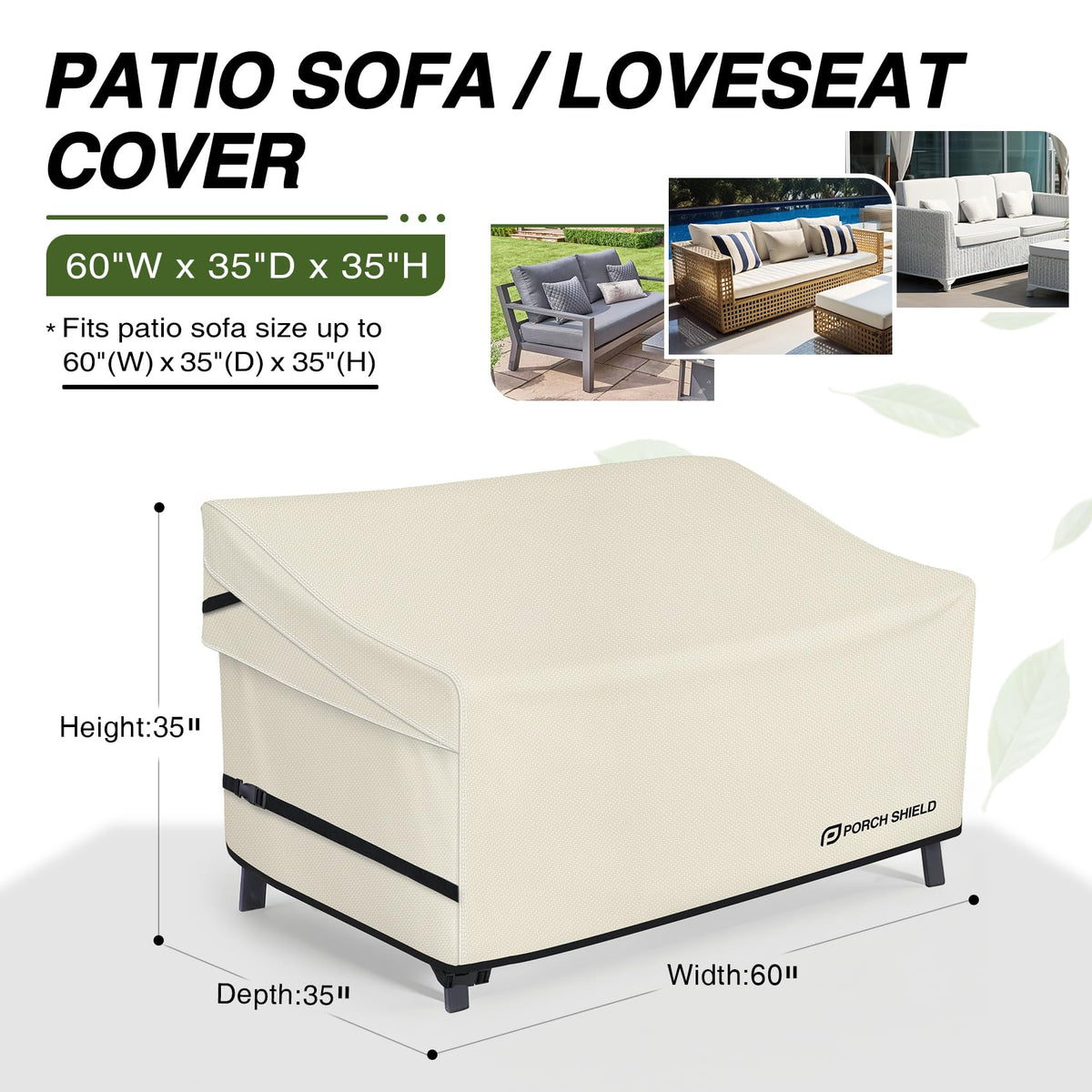 Porch Shield 600D material close-up highlighting durable weather resistance.