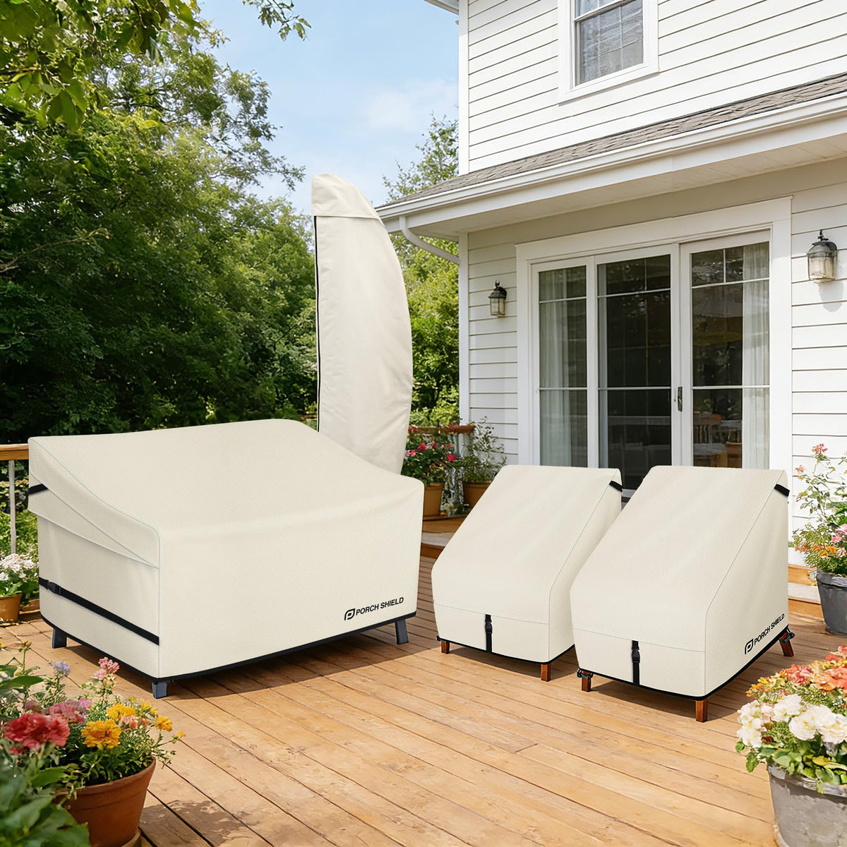 Porch Shield heavy-duty handles simplify installation and removal.