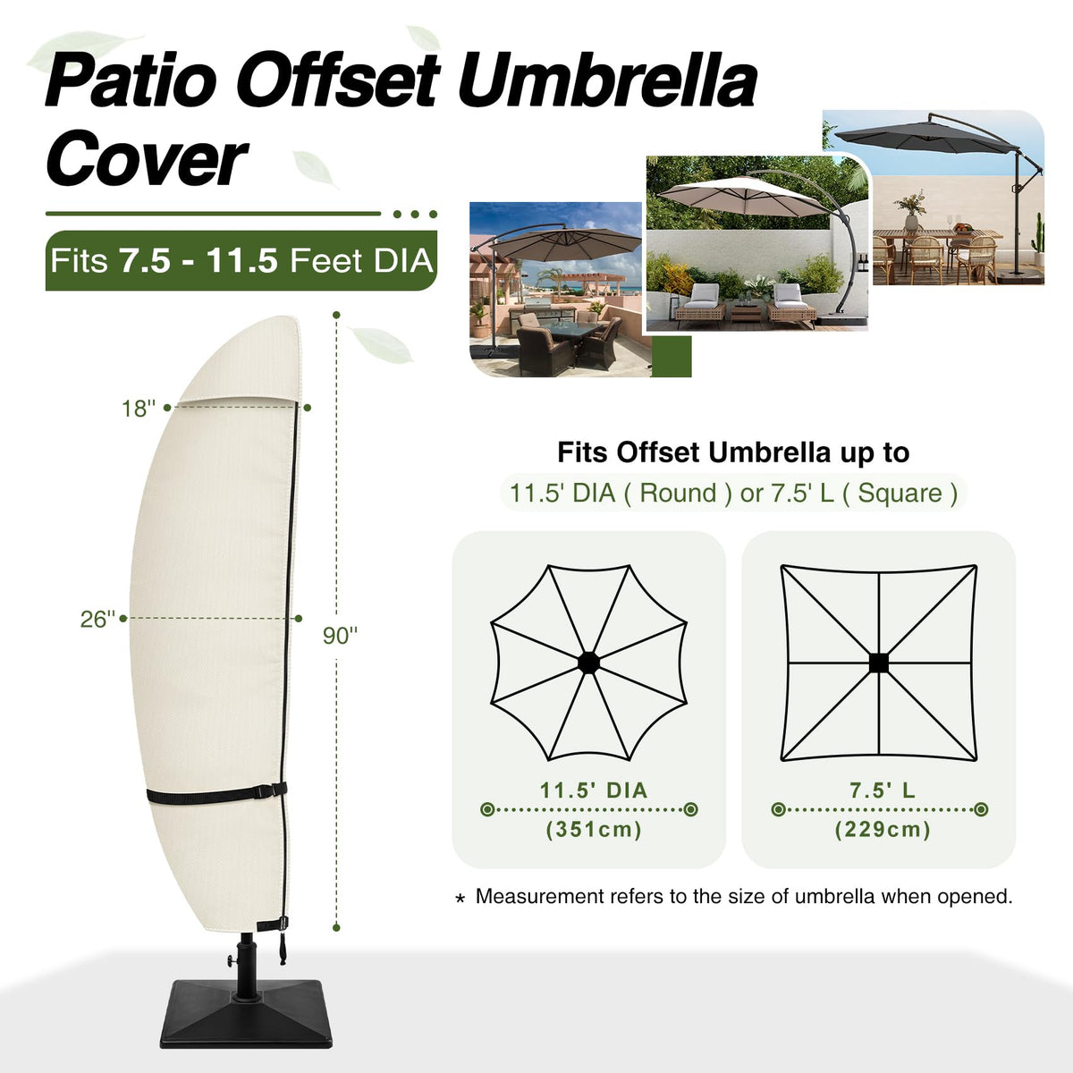Porch Shield adjustable-buckle design securing the cover against wind.