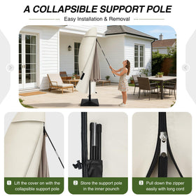 Porch Shield full-length-zip enables quick installation and removal.