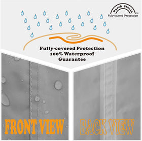 Porch Shield universal-fit cover on a 5000-10000W generator.