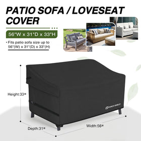 Porch Shield UV-resistant 600D polyester protects against sun fading.