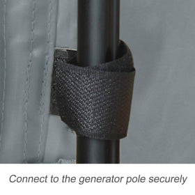 Porch Shield Velcro side entry enables quick installation and removal.
