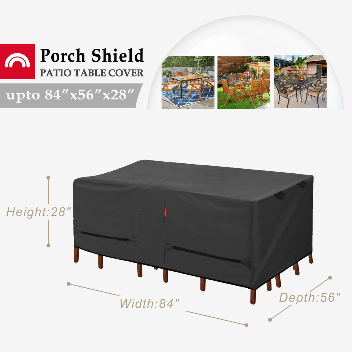 Porch Shield waterproof 600D fabric closeup shows durable, weather-ready material.