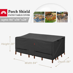 Porch Shield waterproof 600D fabric closeup shows durable, weather-ready material.